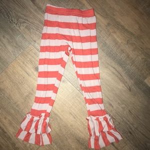 Sado Boutique Striped Flare Bell Ruffle Bottom Toddler Pants